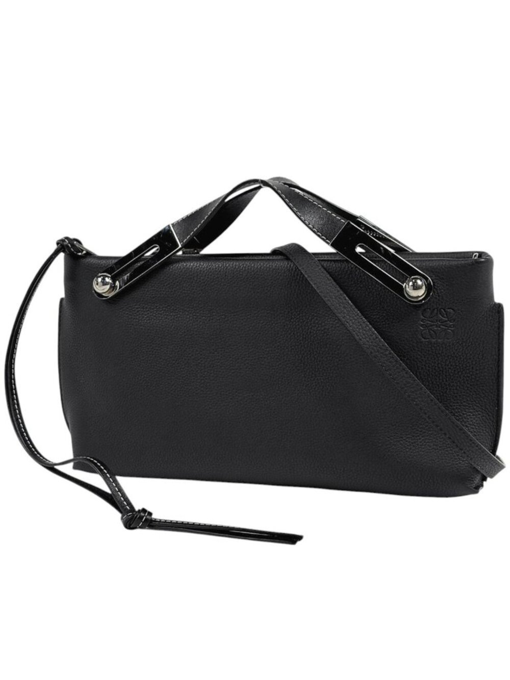 Loewe Missy Small 2-Way Anagram Shoulder Bag Leather Black